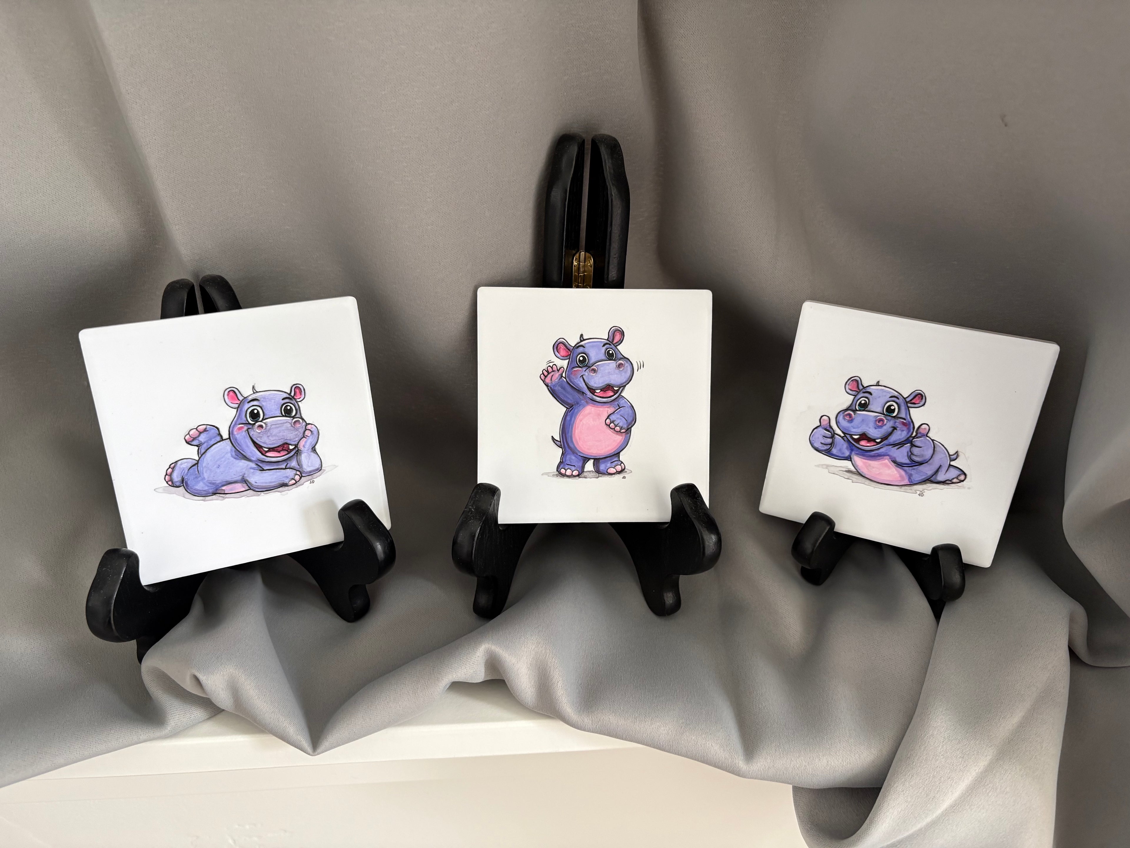 Hippopotamus Set of 3